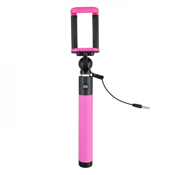Caruba Selfie stick plug + play roze
