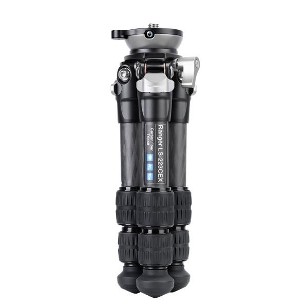 Leofoto LS-285CEX カーボンファイバー三脚 CF 5セクション レベリングベース内蔵 15° チルトレンジャーシリーズ