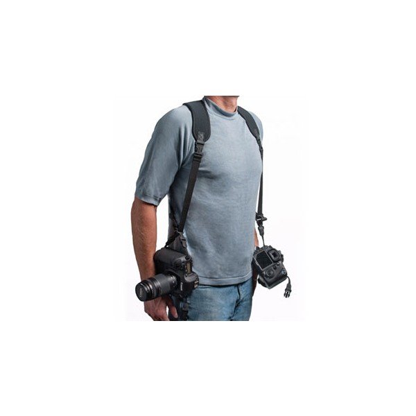 Op/Tech Double Sling Black Dubbele Camerariem
