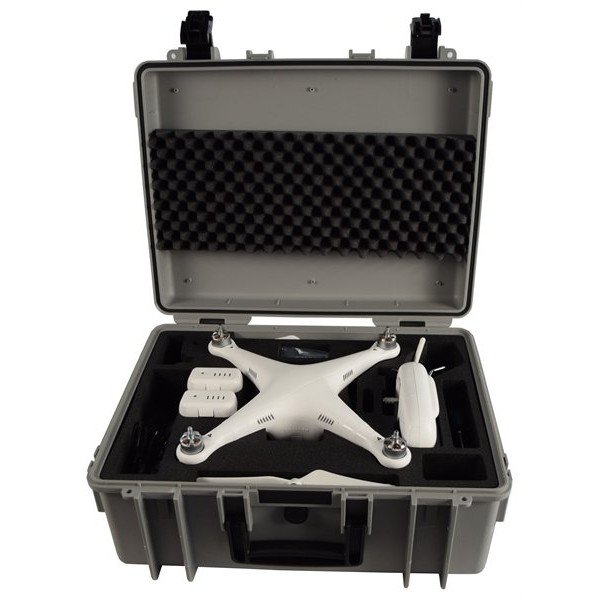 B&W Outdoor.cases Copter.case grijs wheels / hardfoam DJI Phantom 2