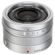 Panasonic MFT 15/1.7 zilver ASPH Leica DG Summilux