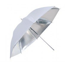 Falcon Eyes Flitsparaplu UR-48S Zilver/Wit 122 cm