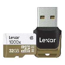 Lexar micro SDHC 32gb UHS II 1000x + adapter