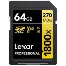 Lexar SDXC 64gb 1800x UHS II