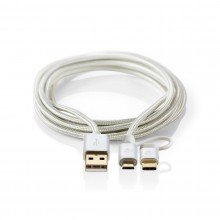 Nedis 2 in 1 laadkabel usb-c