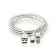 Nedis 3 in 1 laadkabel lightning