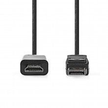 Nedis Displayportkabel - male 37100bk20