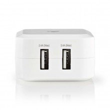 Nedis wandoplader 2x usb wchau484awt