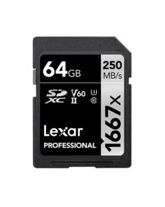 Lexar 1667x SDXC 64 GB, C10, U3, V60 Professional