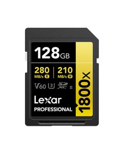 Lexar 1800x SDXC 128 GB V60 UHS-II U3 (280/210 MB/s)