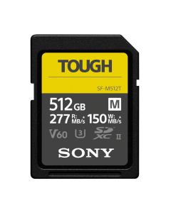 Sony SDXC 512 GB TOUGH Cl10 UHS-II U3 V60, 277/150 MB/s