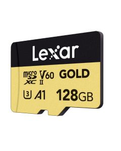 Lexar Gold MicroSDXC 128 GB, UHS-II, U3, V60 Professional 