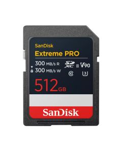 SanDisk 512 GB SDXC Extreme Pro 300MB/s V90 UHS-II
