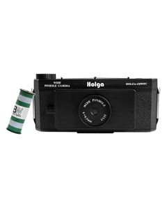 HOLGA 120N set zwart, wide angle pinhole panoramacamera incl. B+W film