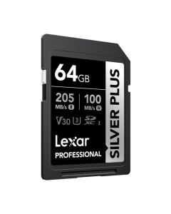 Lexar Silver Plus SDXC UHS-I 64GB U3 V30 R205/W100MB/s