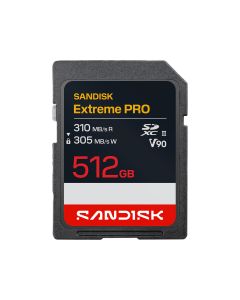 SanDisk 512 GB SDXC Extreme PRO R310MB/s W305MB/s, UHS-II V90