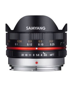 Samyang 7,5mm F3,5 UMC fisheye MFT zwart