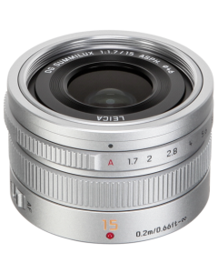 Panasonic MFT 15/1.7 zilver ASPH Leica DG Summilux