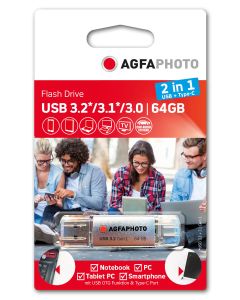 Agfa usb stick 64gb 3.0 2 in 1