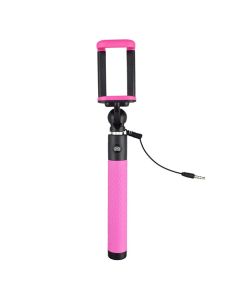 Caruba Selfie stick plug + play roze