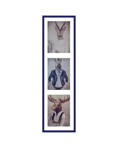 Henzo 3x 13x18 lijst blauw