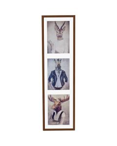 Henzo 3x 13x18 lijst bruin