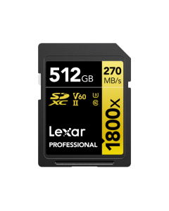 Lexar SD Pro Gold Series UHS-II 1800x 512GB V60