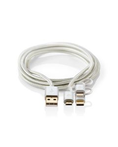 Nedis 3 in 1 laadkabel lightning