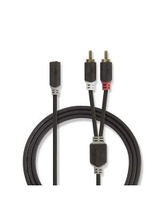 Nedis audiokabel 2x RCA - 3,5mm female