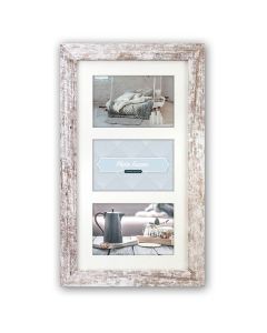 Zep Fotolijst V23106 Nelson 6 3Q White Wash voor 3 Foto's