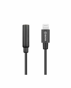 Boya BY-K3 3.5mm female TRRS to male lightning adapter cable