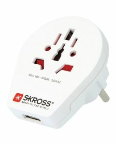 Skross reisstekker world to Europe + usb