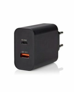 Nedis wandlader wcpd65w130bk