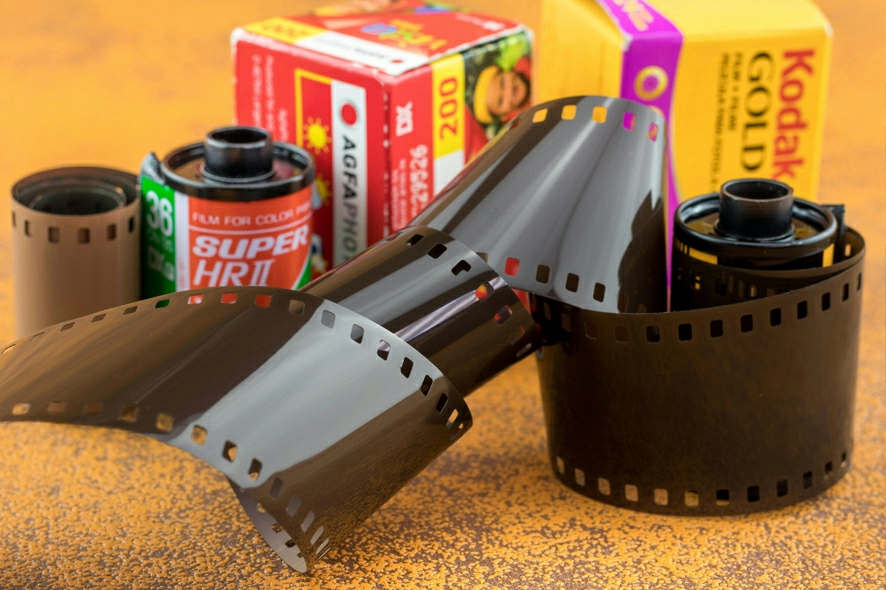 Je analoge film rol afdrukken