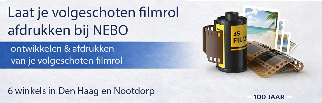 Laat jouw volgeschoten filmrol professioneel afdrukken in topkwaliteit. Jij profiteert van scherpe foto’s, echte kleuren en snelle service. Ontwikkel jouw fotorol eenvoudig en betrouwbaar bij NEBO dé specialist in analoge fotografie. Filmrol laten afdrukken | dat kan bij NEBO de fotospecialist