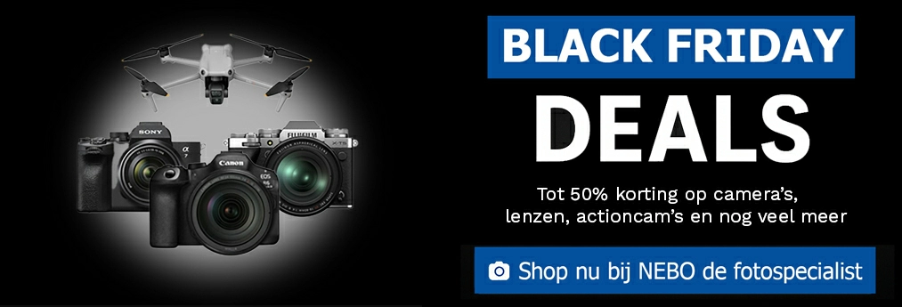 Black Friday Deals 2025 | gigantische Kortingen bij NEBO de fotospecialist