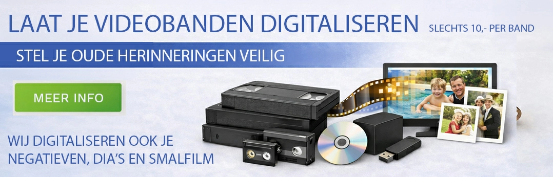 Zoek jij een betaalbare manier om videobanden te digitaliseren? Nebo de fotospecialist zet jouw VHS, MiniDV en Hi8 snel en professioneel om naar digitaal. Jij bewaart herinneringen veilig voor later. Voordelig videobanden digitaliseren | Nebo de fotospecialist – videobanden overzetten