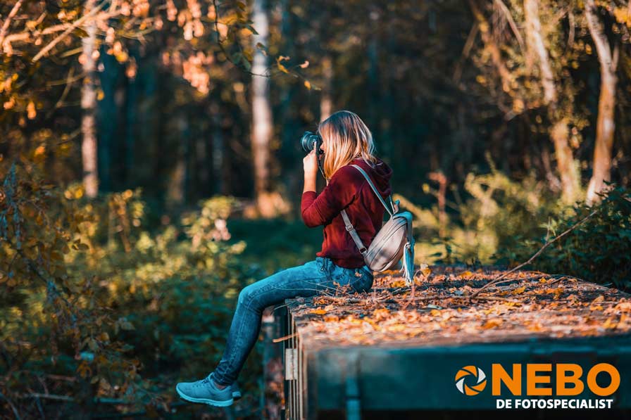Fotograferen in het bos herfst fotografie